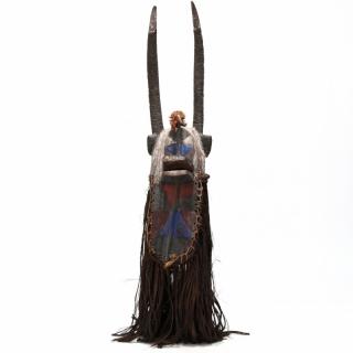 Appraisal: Burkina Faso or Mali Bobo Oule Mask With Raffia carved