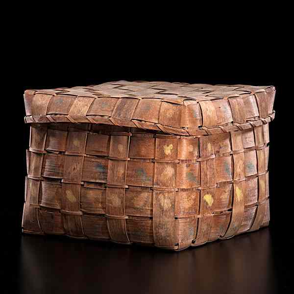 Appraisal: Northeastern Potato Stamped Basket square body stamped in yellow and