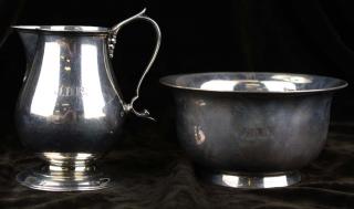 Appraisal: Tiffany Co Sterling Silver Creamer And Open Sugar Bowl reproductions