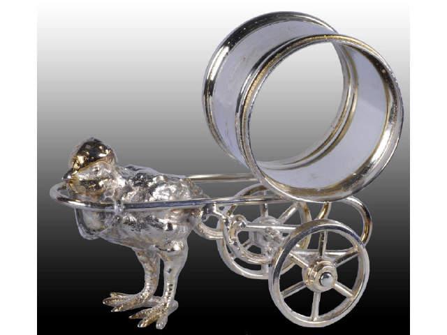 Appraisal: Chick Pulling Figural Napkin Ring on Wheels Description Wheeled napkin