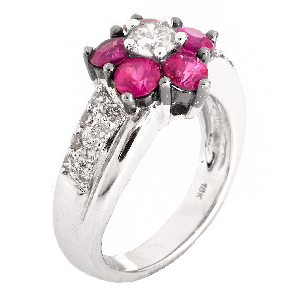 Appraisal: Diamond Ruby and K Gold Ring Approx Carat Ruby Carat