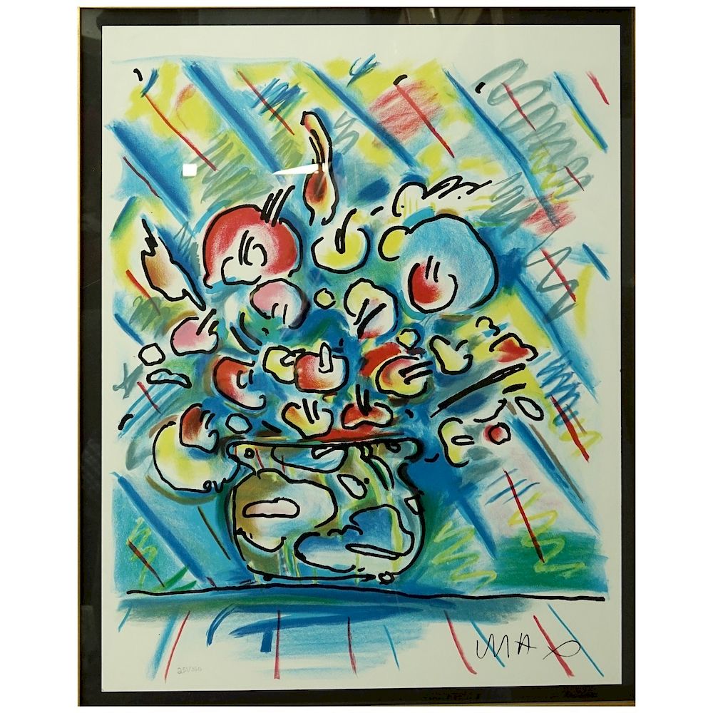 Appraisal: Peter Max American born Peter Max American born Lithograph in