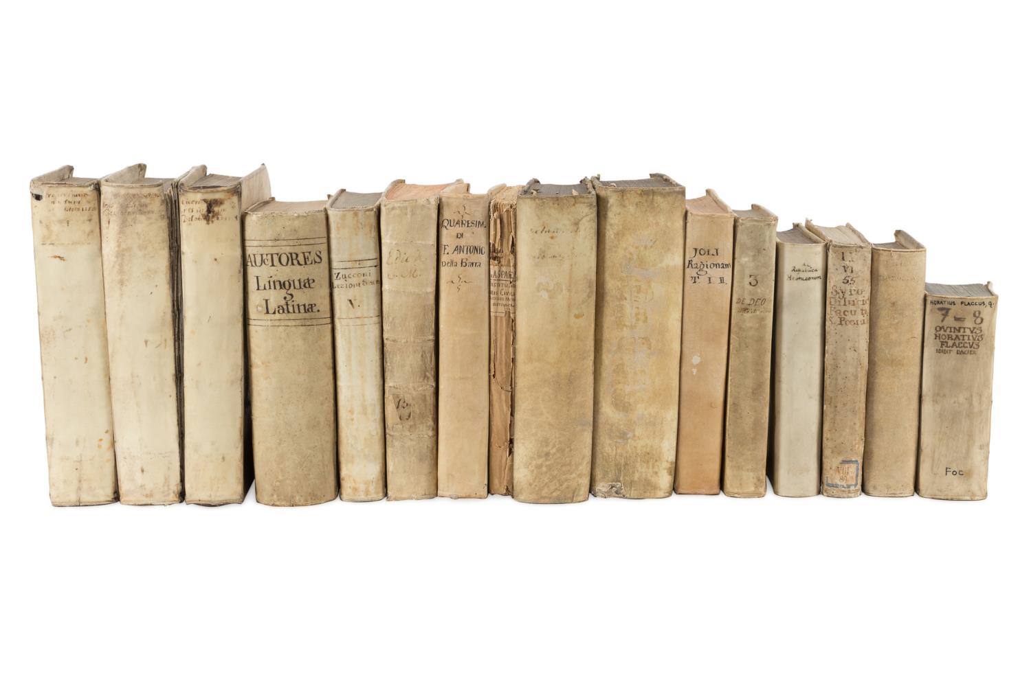 Appraisal: SIXTEEN CONTINENTAL VELLUM BOUND BOOKS TH C Collection of sixteen