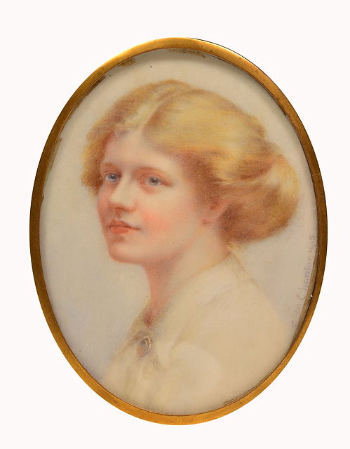 Appraisal: Edith M Charlton British th Century Half length miniature portrait