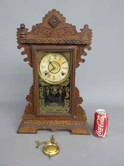 Appraisal: th c Victorian gingerbread clock '' Ht