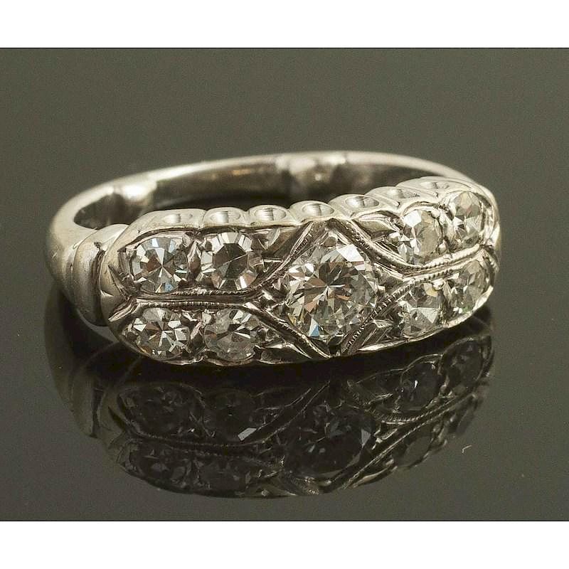 Appraisal: Diamond k Gold Ring k white gold ring containing a