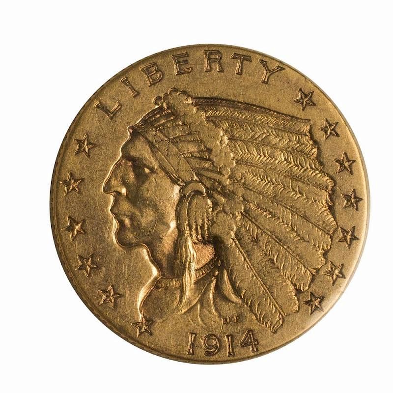 Appraisal: -D U S Quarter Eagle Indian Head EF -D U