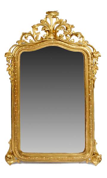 Appraisal: An Italian giltwood mirror height ft in width in