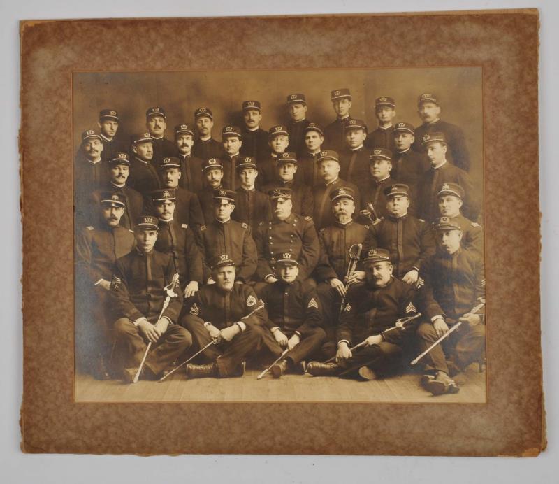 Appraisal: Photo Of Men In Uniform This photo depicts a group