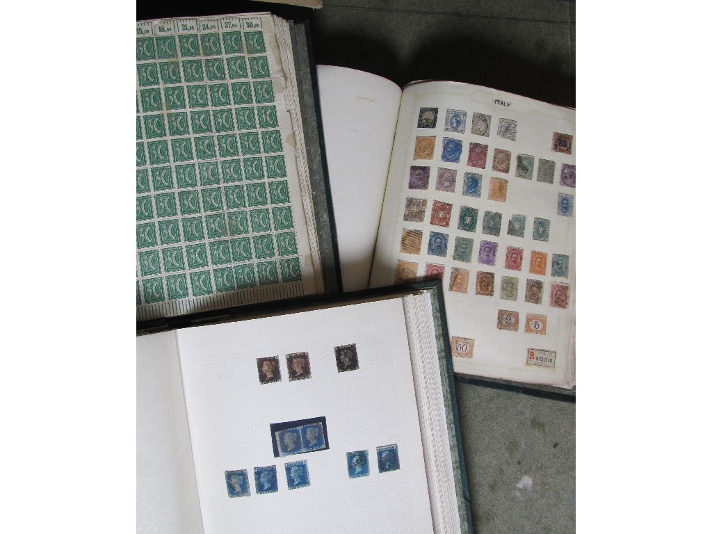 Appraisal: A large quantity of postage stamps comprising nine albums worldwide