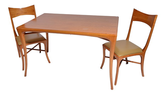 Appraisal: A SCANDINAVIAN CHERRY WOOD RECTANGULAR DINING TABLE circa with plain