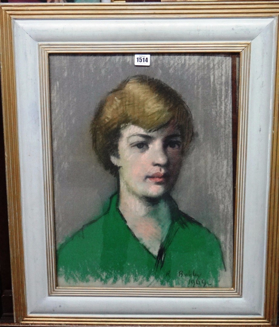 Appraisal: Robert Buhler - Portrait of Susan Gurney pastel signed and