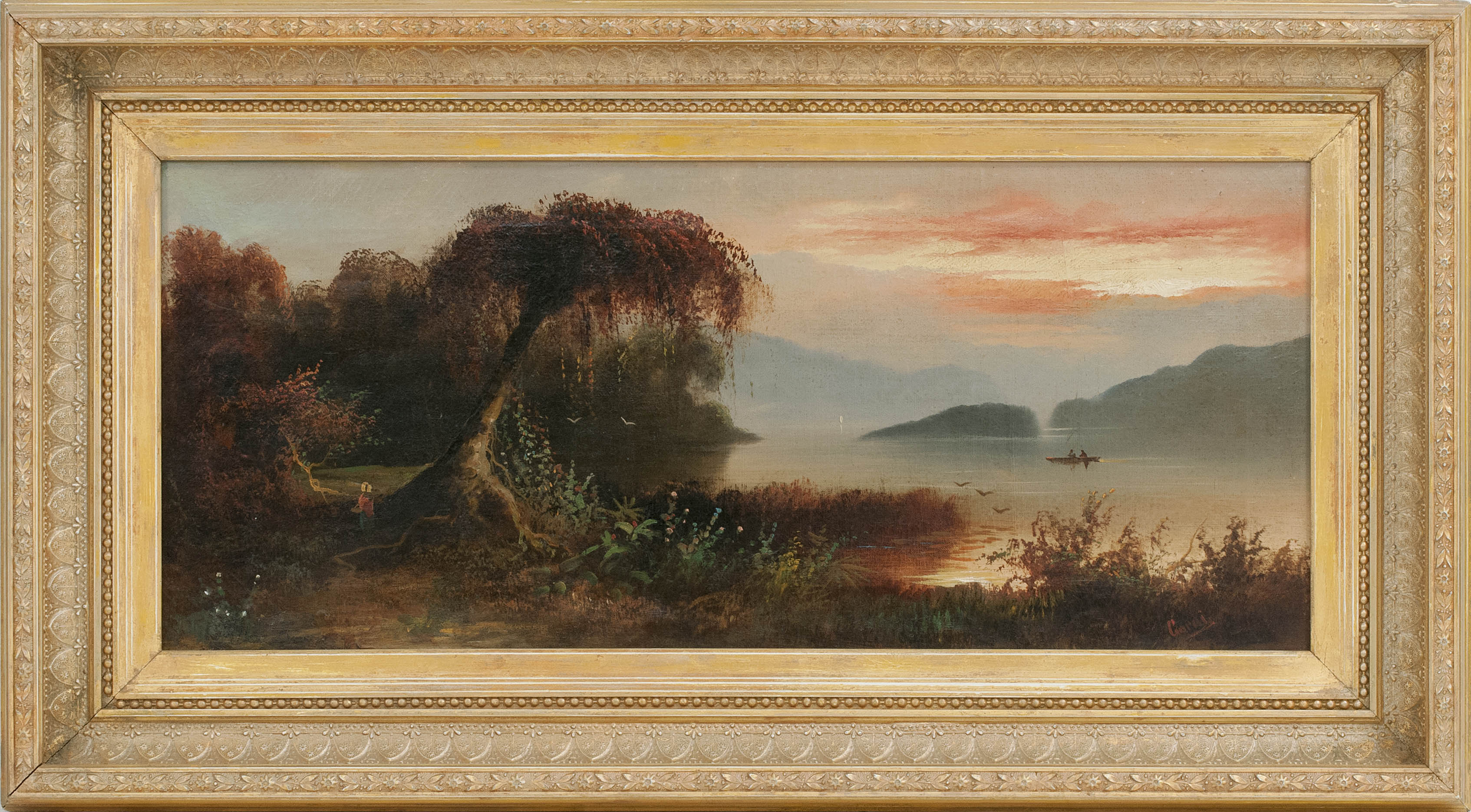 Appraisal: AMERICAN SCHOOLLate th CenturyLuminous landscape Signed illegibly lower right Oil