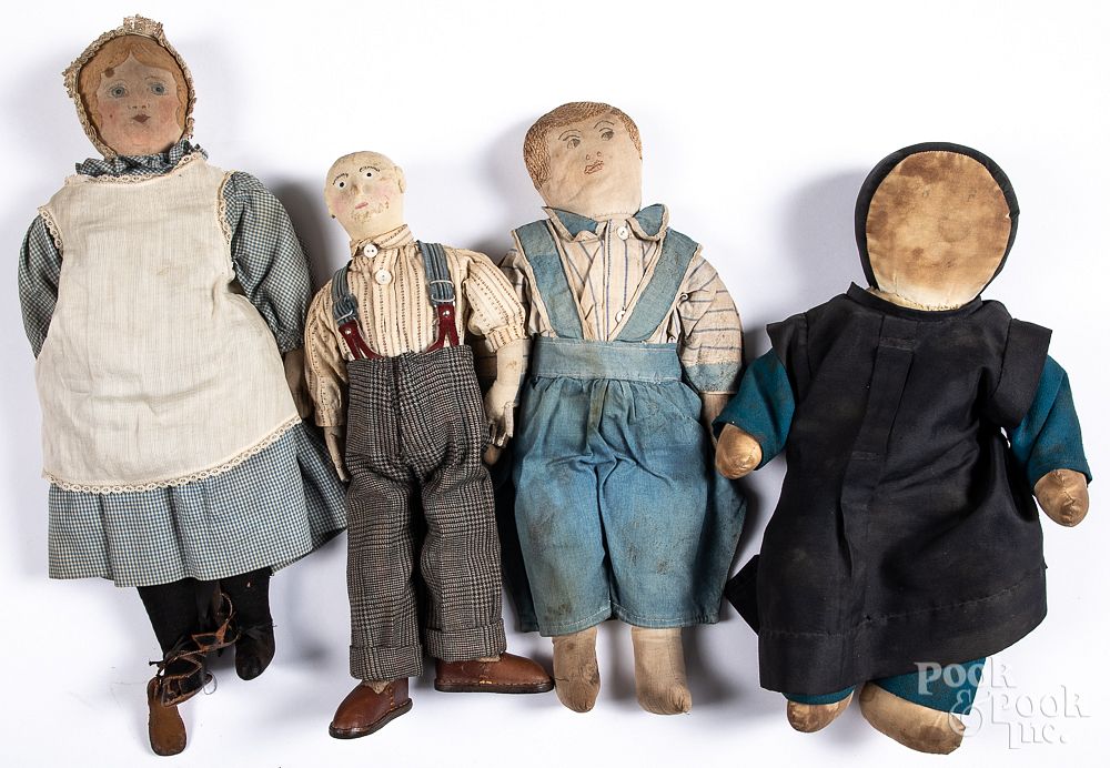 Appraisal: Three cloth dolls etc Three cloth dolls to include an