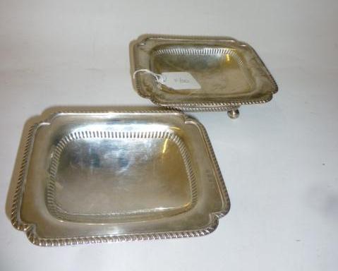 Appraisal: A PAIR OF EDWARDIAN BONBON DISHES maker John Sherwood Sons