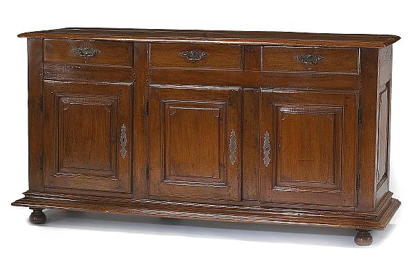 Appraisal: A Louis XIV style walnut enfilade early th century The