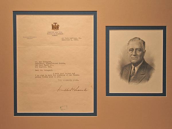 Appraisal: PRESIDENTIAL SIGNATURES Collection of Presidential signatures on letters and one