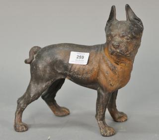 Appraisal: Antique Huble cast iron dog door stop Boston Terrier ht