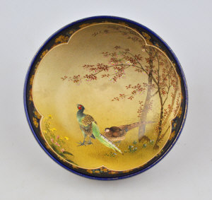 Appraisal: A Japanese Satsuma bowl painted internally with a pair of