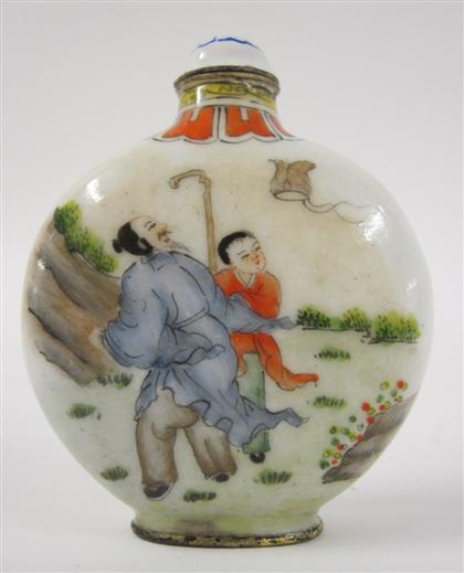 Appraisal: Chinese enameled snuff bottleqianlong mark th th century