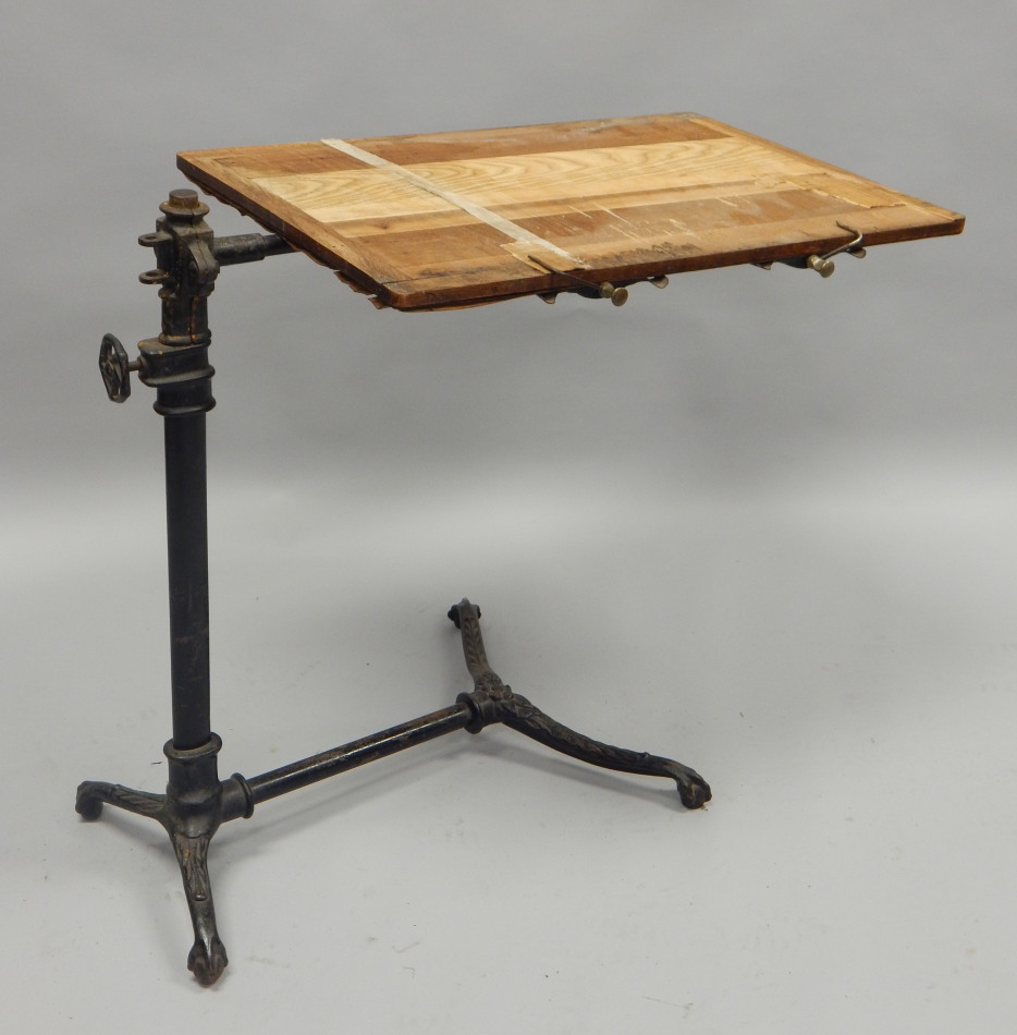 Appraisal: An unusual Victorian reading or book table the rectangular top