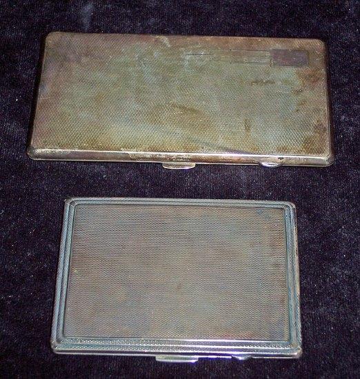 Appraisal: An engine turned cigarette case Birmingham and another Birmingham