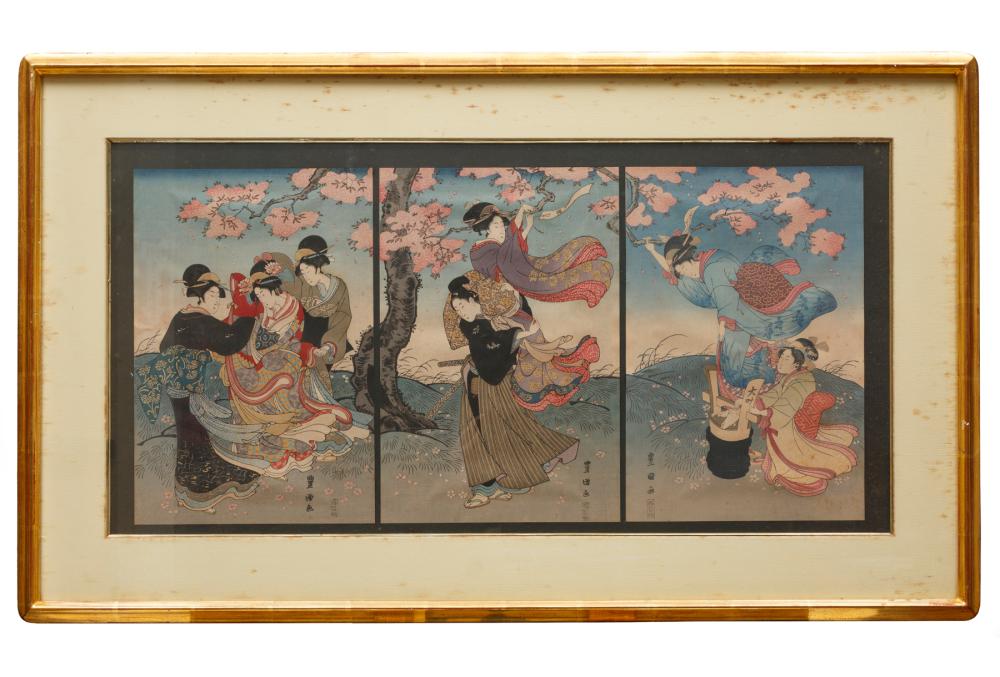 Appraisal: After Utagawa Toyokuni Japanese - th c Flower Drift or