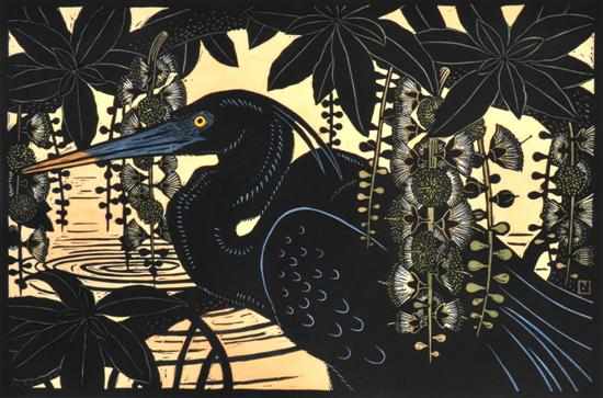 Appraisal: LESLIE VAN DER SLUYS - Australian Reef Heron and Mangrove