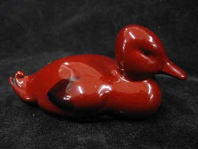 Appraisal: Royal Doulton Rouge Flambe Figurine of a Duck seated ''