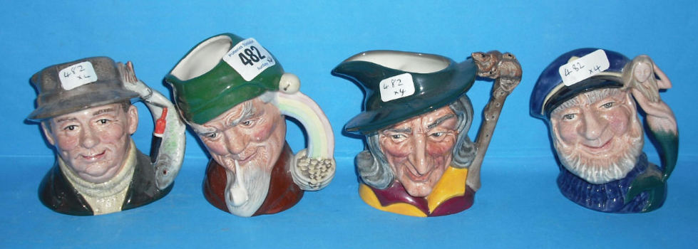 Appraisal: Royal Doulton small Character jugs The Angler D Old Salt