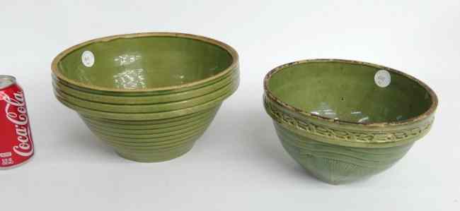 Appraisal: Lot two early kitchen bowls As found