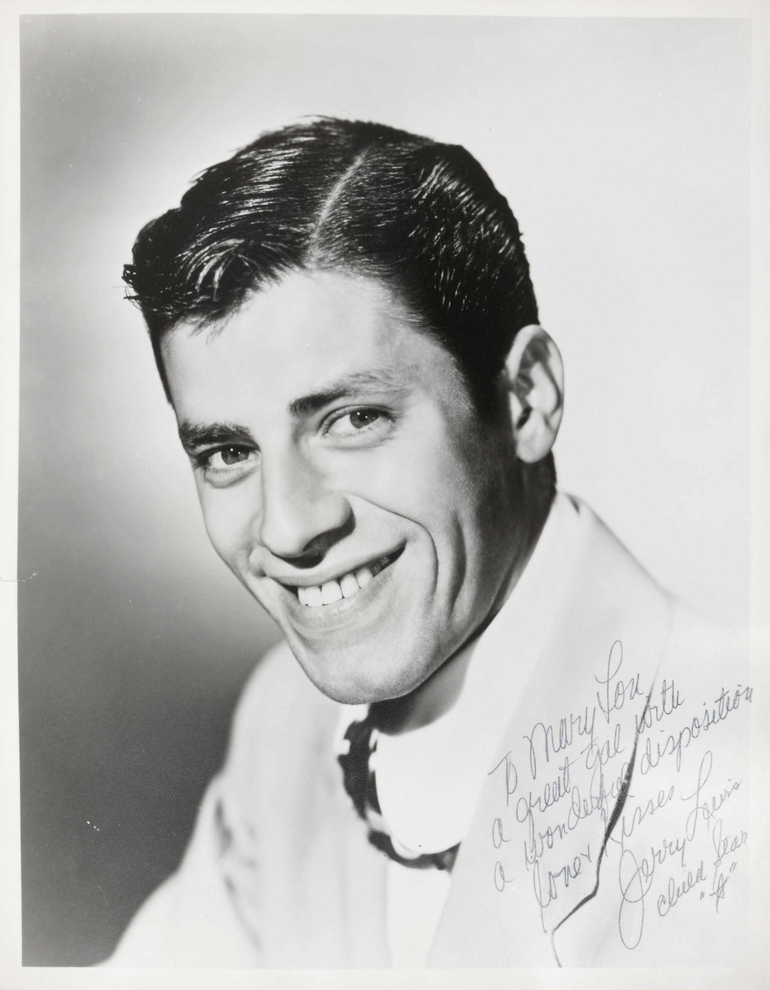 Appraisal: MARTIN LEWIS MARTIN DEAN Photograph Signed ''Dean Martin'' and Inscribed