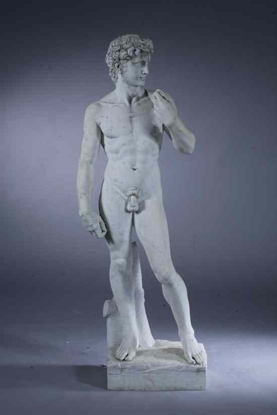 Appraisal: AFTER MICHELANGELO BUONARROTI Italian - David White marble th century