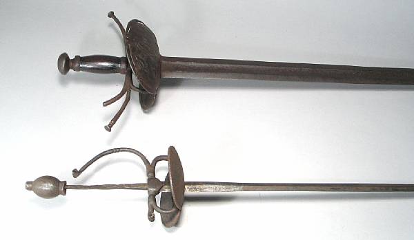 Appraisal: A lot of two swords in th century style Comprising