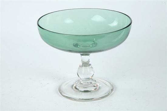 Appraisal: TWO-COLOR GLASS COMPOTE American possibly Pittsburgh area mid th century