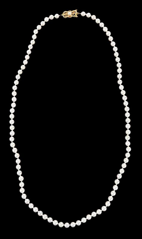 Appraisal: Mikimoto kt Pearl Necklace knotted pearls range from approx to