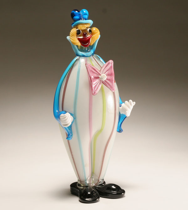 Appraisal: Large Murano art glass clown Paper label to body of