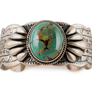 Appraisal: Marcella James Din th st century Sterling Silver and Turquoise