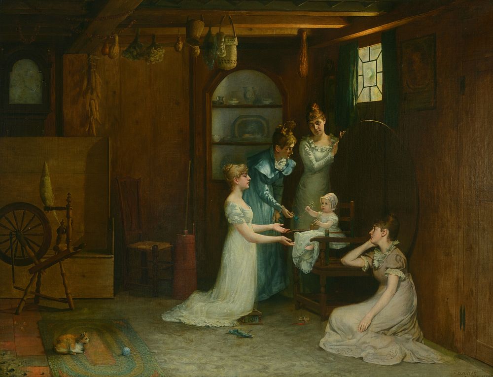 Appraisal: Francis Davis Millet - Playing with the Baby Francis Davis