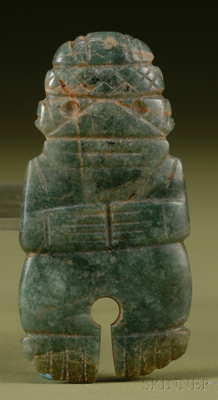 Appraisal: Pre-Columbian Carved Jade Pendant Costa Rica Nicoya c - A