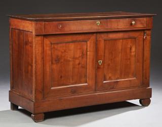 Appraisal: French Louis Philippe Carved Cherry Sideboard t French Louis Philippe