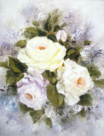 Appraisal: Pair of unsigned watercolors depicting roses