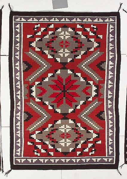 Appraisal: A Navajo Ganado rug With central Vallero star and aligning