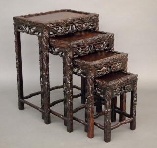 Appraisal: Chinese nest of tables A set of four late th