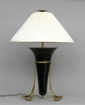 Appraisal: An Art Deco Lamp Cone shaped pottery vase in ormolu