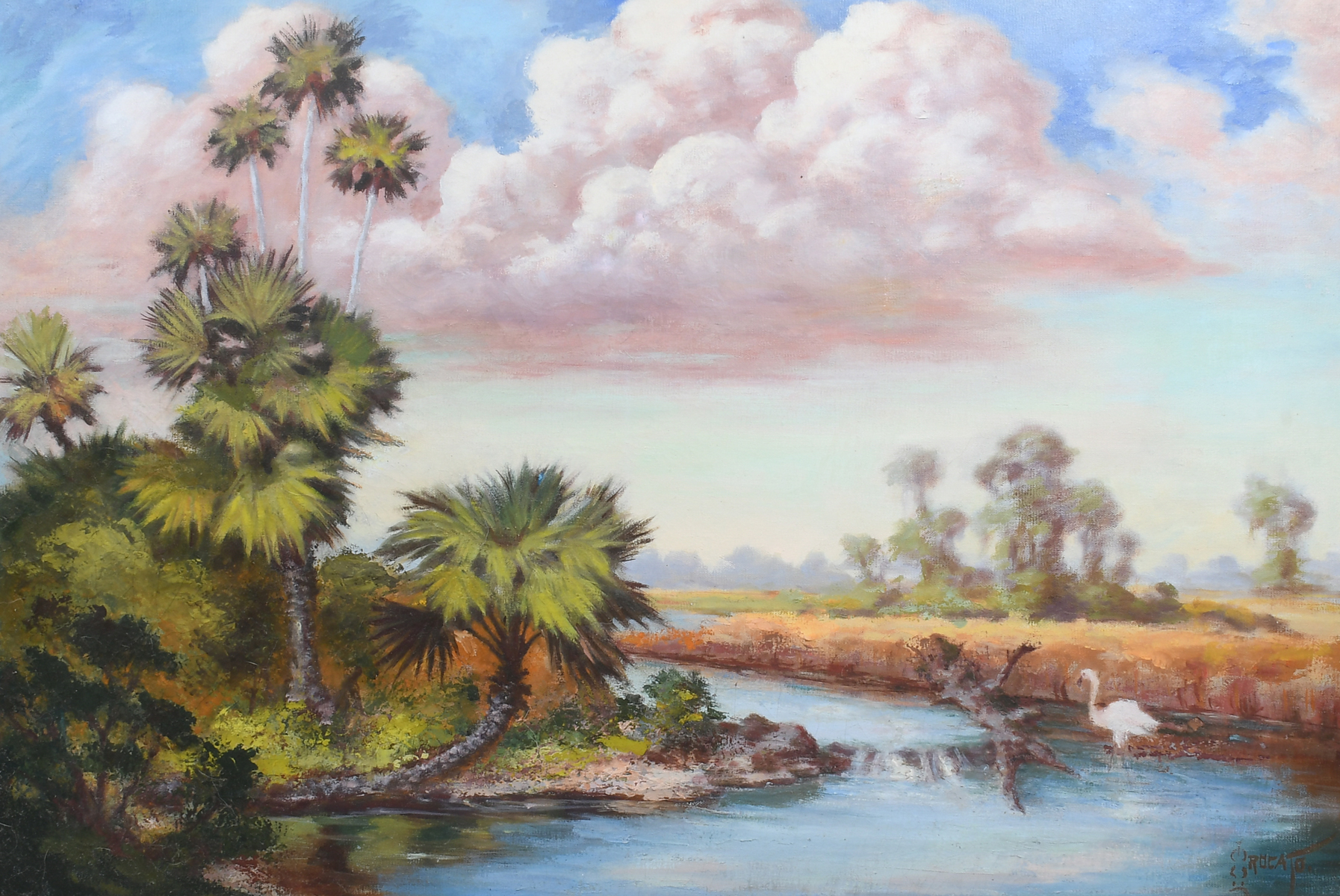 Appraisal: BROCATO Samuel J American th Century Bullfrog Creek Florida Oil