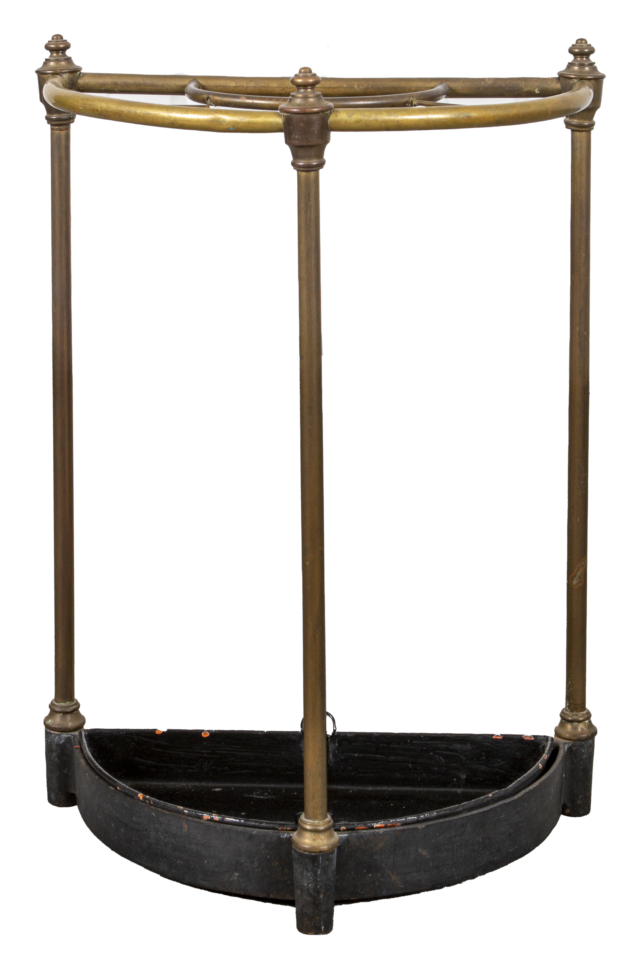 Appraisal: BRASS UMBRELLA OR STICK STAND Brass Umbrella Stick Stand H