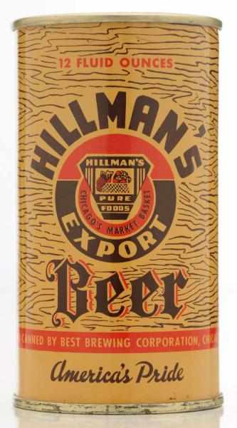 Appraisal: Hillman's Export Beer Can - Near perfect all around Air