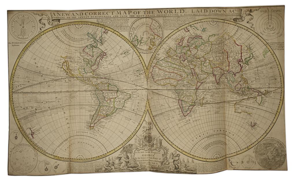 Appraisal: Moll Herman A new and correct map of the world