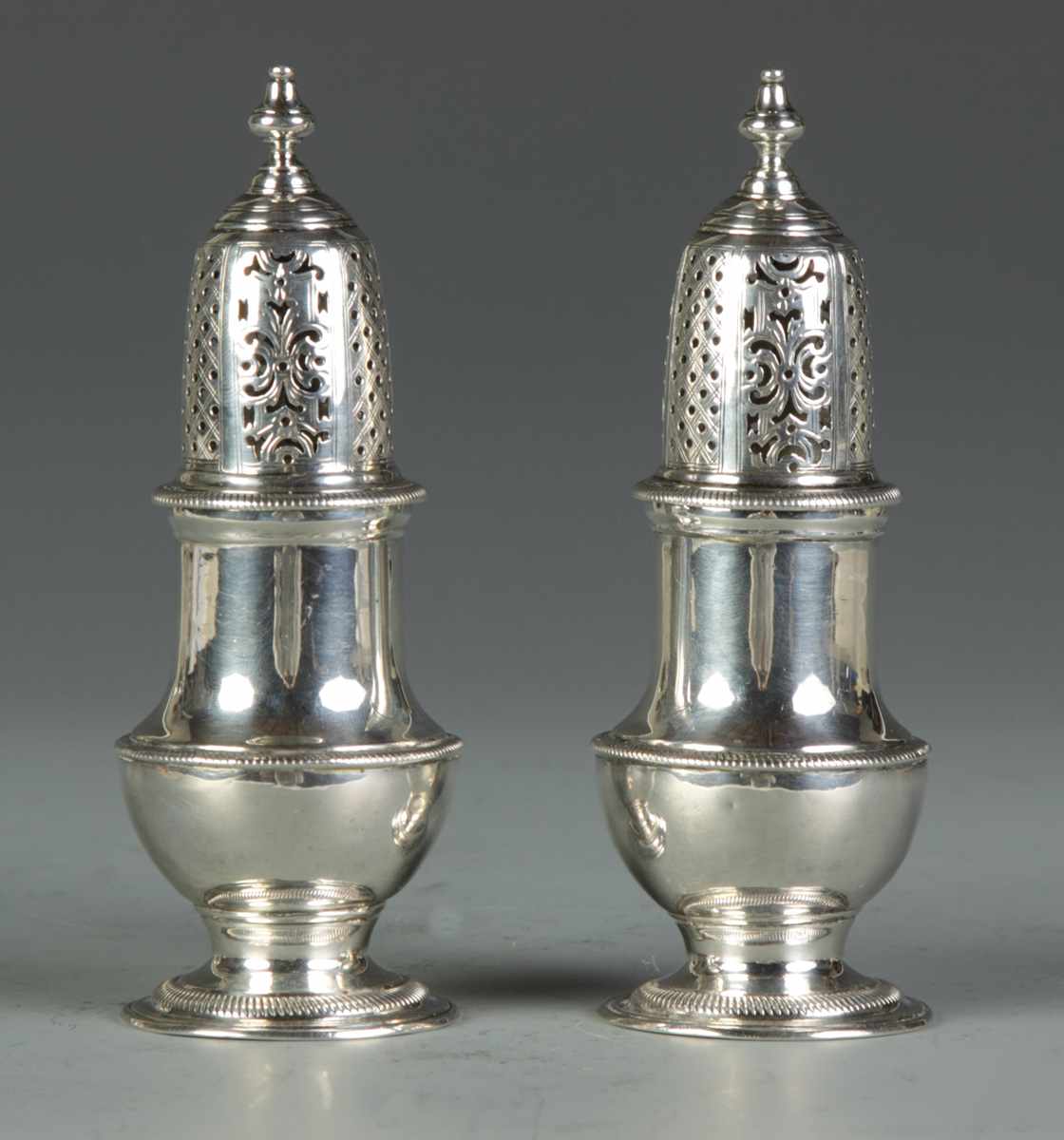 Appraisal: Jabez Daniel London Sterling Shakers Jabez Daniel London Sterling Shakers